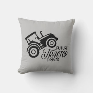Future Tractor Driver Throw Pillow