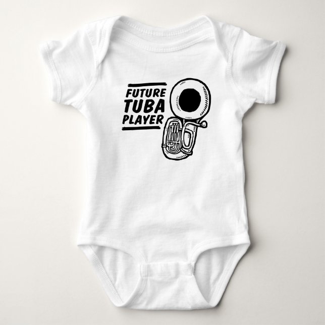 Future Tuba Player Baby Bodysuit (Front)