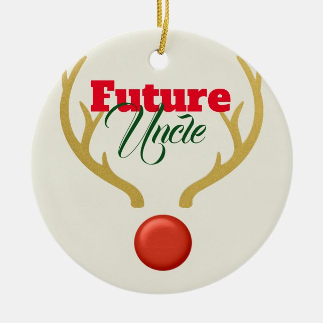 Future Uncle Ceramic Ornament (Front)