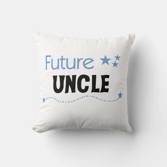 Future Uncle Gifts Throw Pillow (Front)