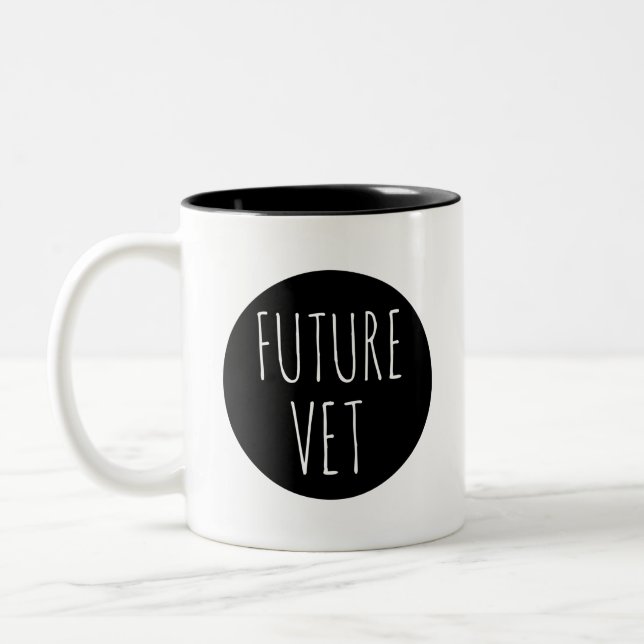 Future Vet // Career Profession Celebration Two-Tone Coffee Mug (Left)