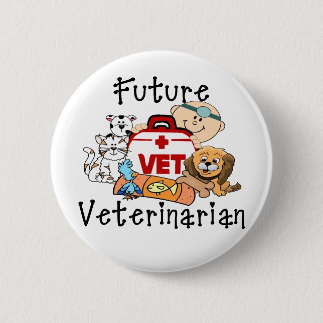 Future Veterinarian 2 Inch Round Button (Front)