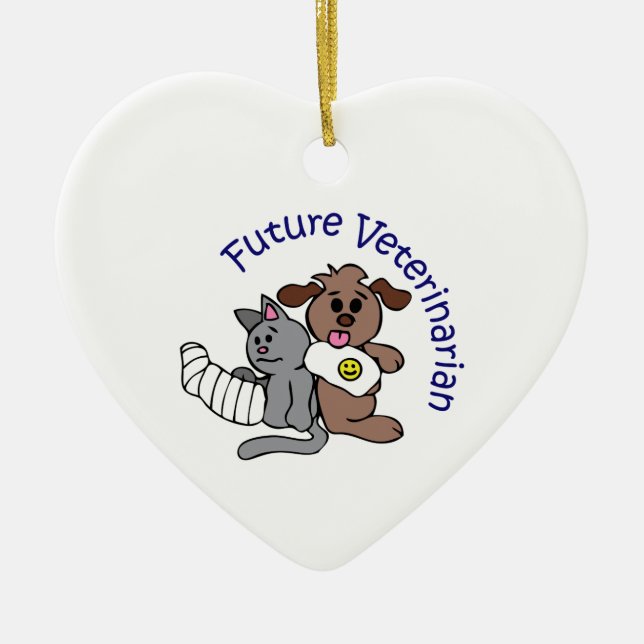 FUTURE VETERINARIAN CERAMIC ORNAMENT (Front)