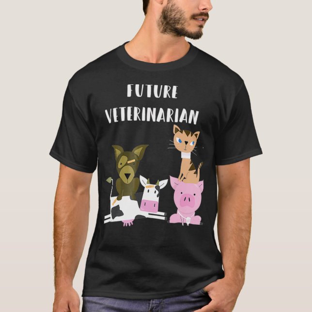 Future Veterinarian Funny Animal Lover T-Shirt (Front)