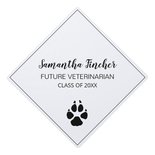Future Veterinarian Graduation Cap Topper (Front)