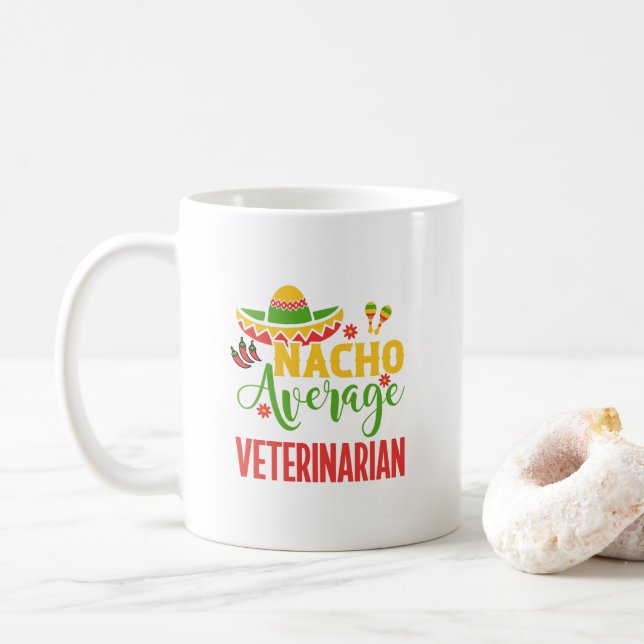 Future Veterinarian Mom Grad Vet Tech Coffee Mug (With Donut)
