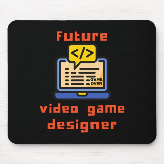 Future Video Game Designer Programmer Coder  Mouse Pad (Front)