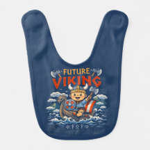 Future Viking Funny Norwegian Baby Bib