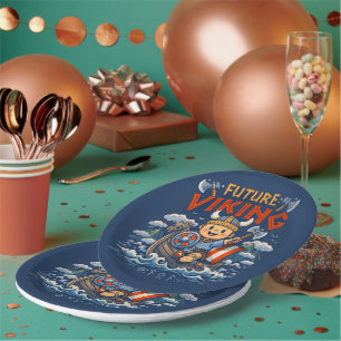 Future Viking Funny Norwegian Paper Plates