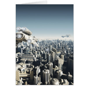 Future ville sous l'attaque