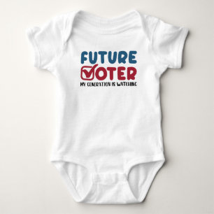 Future Voter My Generation Is Watching   Vote 2024 Baby Bodysuit