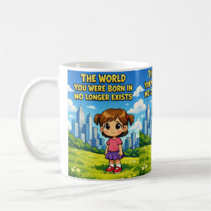 Future vs. Past Lost innocence Sentimental Cartoon Coffee Mug