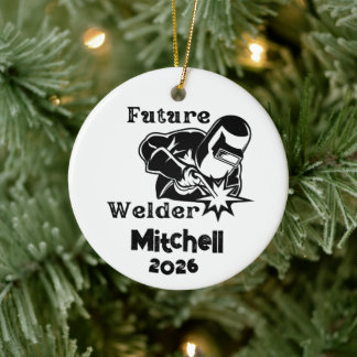 Future Welder Ceramic Ornament