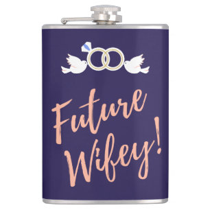 Future Wifey Love Birds    Hip Flask