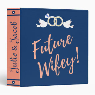 Future Wifey Love Birds in Deep Blue  Binder