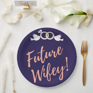 Future Wifey Love Birds Paper Plate