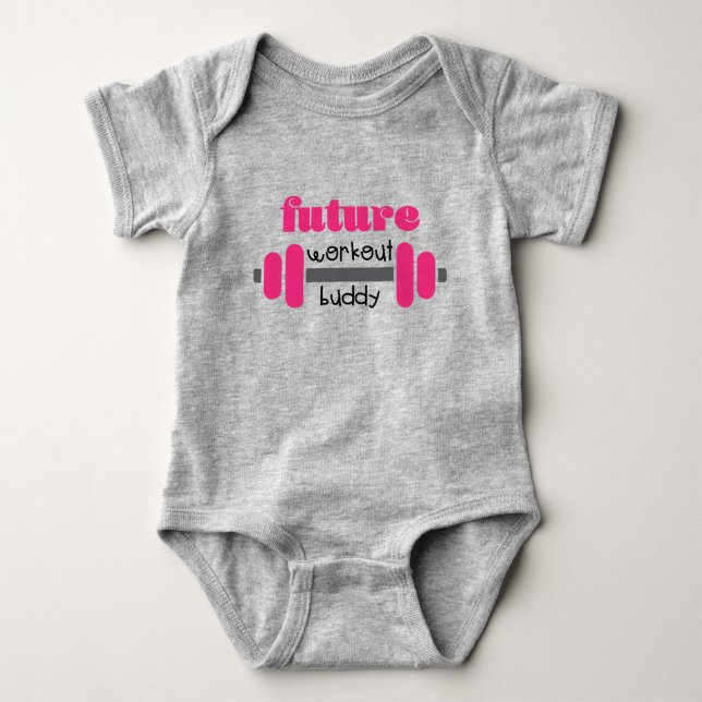 Future workout buddy baby bodysuit (Front)