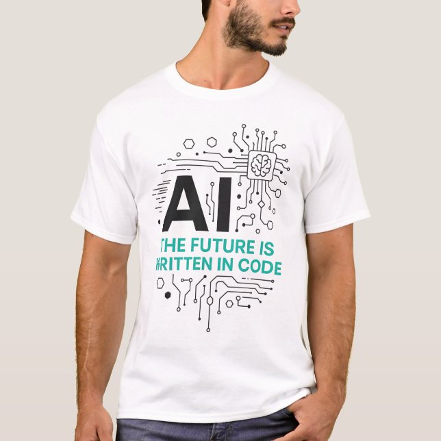 Future Written in Code Tee | Tech Prophecy Shirt (Front)