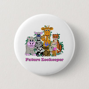 Future Zookeeper Girl 2 Inch Round Button