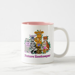 Future Zookeeper Girl Two-Tone Coffee Mug