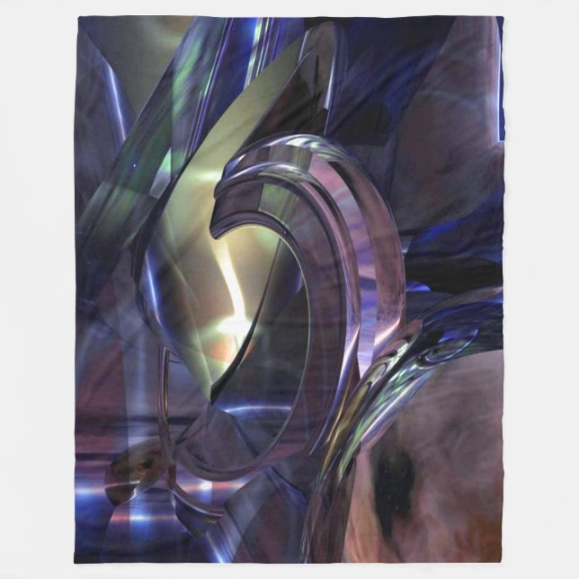 FUTUREISTIC ART Fleece Blanket (Front)