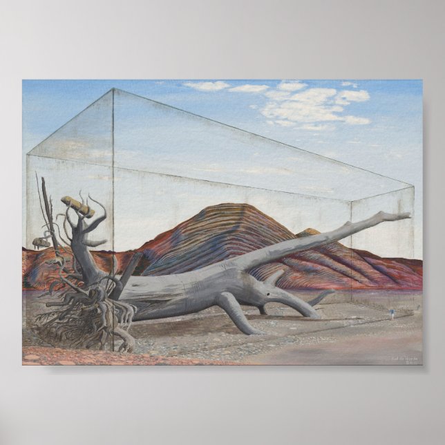 Futurescape redgum tree, environmental message poster (Front)