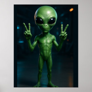 Futurist alien poster