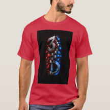 Futuristic 3D Geometric Cube Design T-Shirt