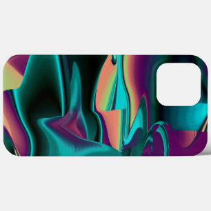 Futuristic Abstract 3D Metallic Rainbow Art iPhone 13 Pro Max Case