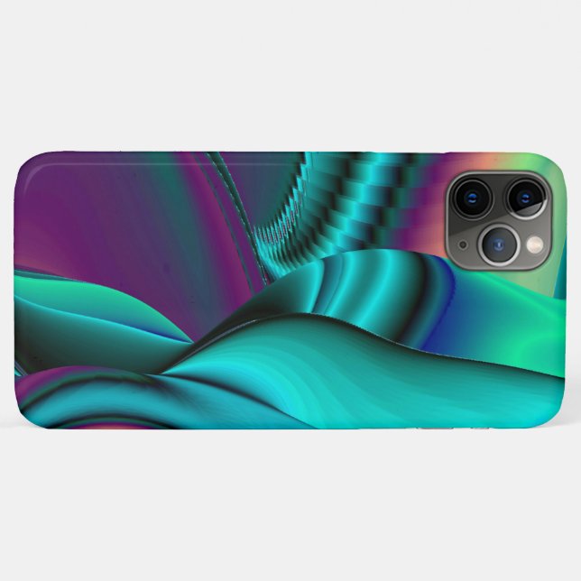 Futuristic Abstract 3D Metallic Rainbow Art Case-Mate iPhone Case (Back (Horizontal))