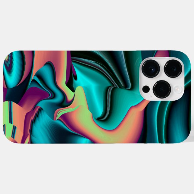 Futuristic Abstract 3D Metallic Rainbow Art Case-Mate iPhone Case (Back (Horizontal))