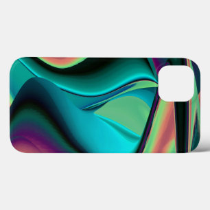 Futuristic Abstract 3D Metallic Rainbow Art iPhone 13 Case
