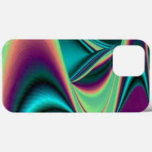 Futuristic Abstract 3D Metallic Rainbow Art iPhone 13 Pro Max Case