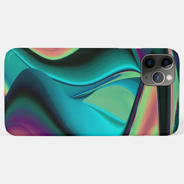 Futuristic Abstract 3D Metallic Rainbow Art Case-Mate iPhone Case (Back (Horizontal))