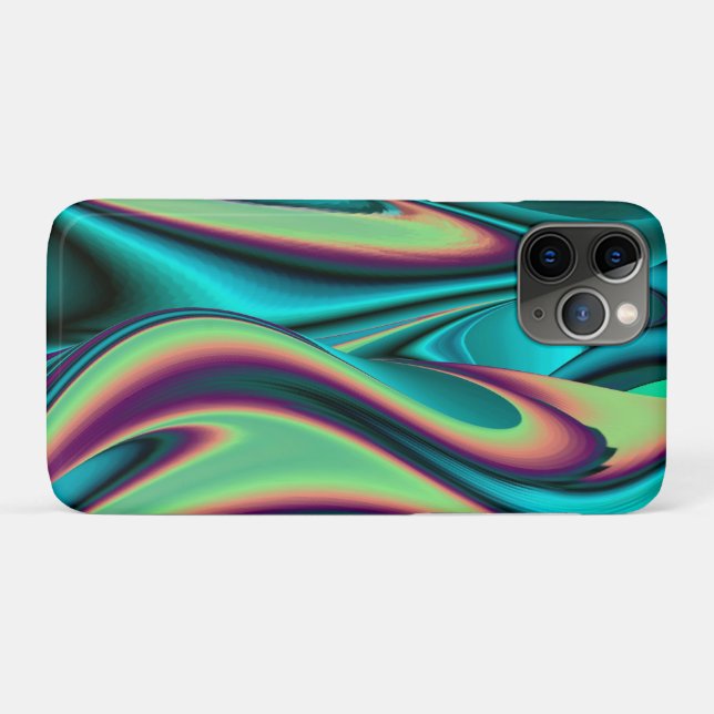 Futuristic Abstract 3D Metallic Rainbow Art Case-Mate iPhone Case (Back (Horizontal))