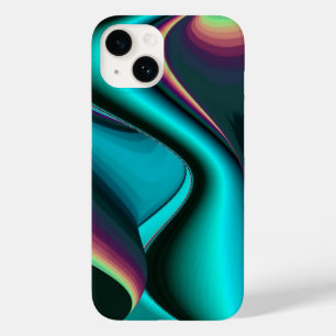 Futuristic Abstract 3D Metallic Rainbow Art Case-Mate iPhone 14 Case
