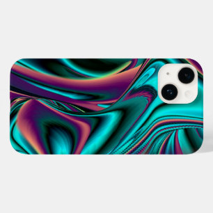 Futuristic Abstract 3D Metallic Rainbow Art Case-Mate iPhone 14 Case