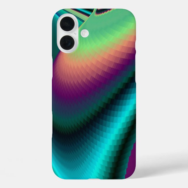 Futuristic Abstract 3D Metallic Rainbow Art Case-Mate iPhone Case (Back)