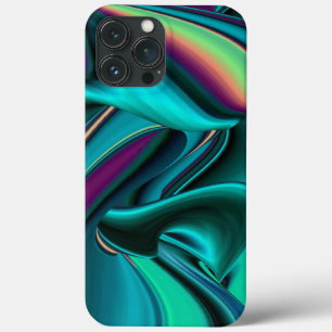 Futuristic Abstract 3D Metallic Rainbow Art iPhone 13 Pro Max Case