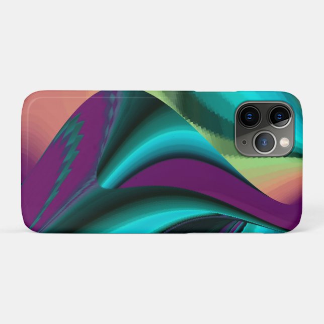 Futuristic Abstract 3D Metallic Rainbow Art Case-Mate iPhone Case (Back (Horizontal))