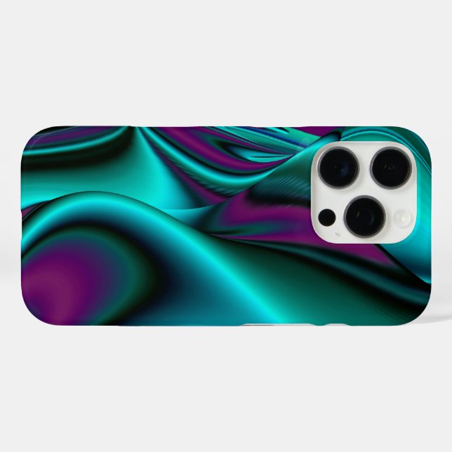 Futuristic Abstract 3D Metallic Rainbow Art Case-Mate iPhone Case (Back (Horizontal))
