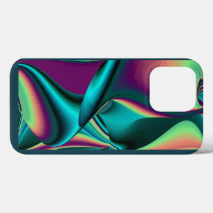 Futuristic Abstract 3D Metallic Rainbow Art iPhone 13 Pro Case