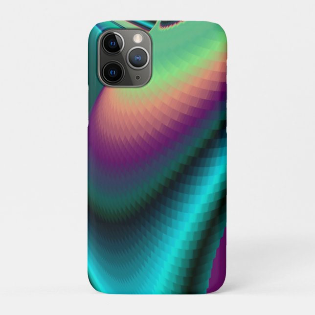Futuristic Abstract 3D Metallic Rainbow Art Case-Mate iPhone Case (Back)