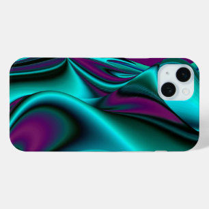 Futuristic Abstract 3D Metallic Rainbow Art iPhone 15 Mini Case