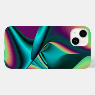 Futuristic Abstract 3D Metallic Rainbow Art Case-Mate iPhone 14 Case