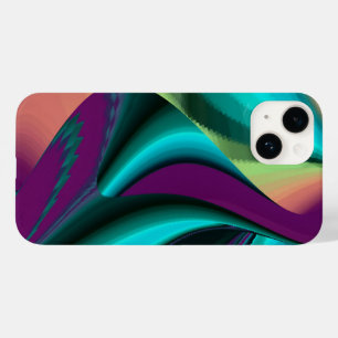 Futuristic Abstract 3D Metallic Rainbow Art Case-Mate iPhone 14 Case