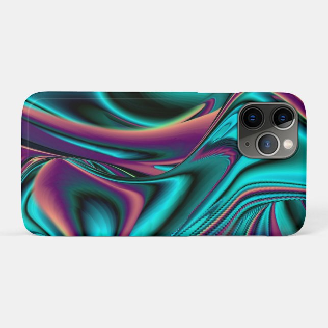 Futuristic Abstract 3D Metallic Rainbow Art Case-Mate iPhone Case (Back (Horizontal))