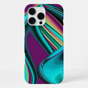 Futuristic Abstract 3D Metallic Rainbow Art iPhone 16 Pro Max Case
