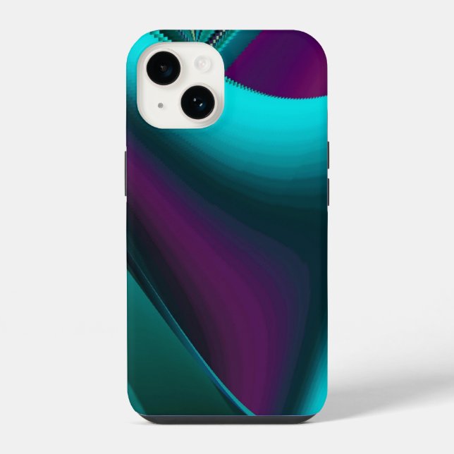 Futuristic Abstract 3D Metallic Rainbow Art iPhone Case (Back)