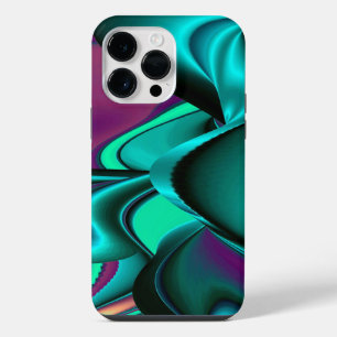 Futuristic Abstract 3D Metallic Rainbow Art iPhone 14 Pro Max Case